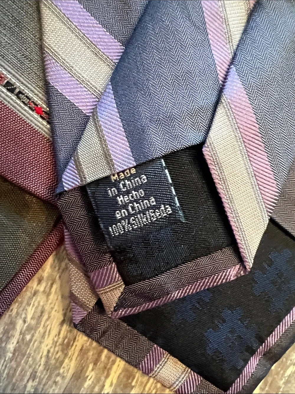 4 Men's Burgundy Plaid & striped Necktie - Classic Business one is Ryan Seacrest
